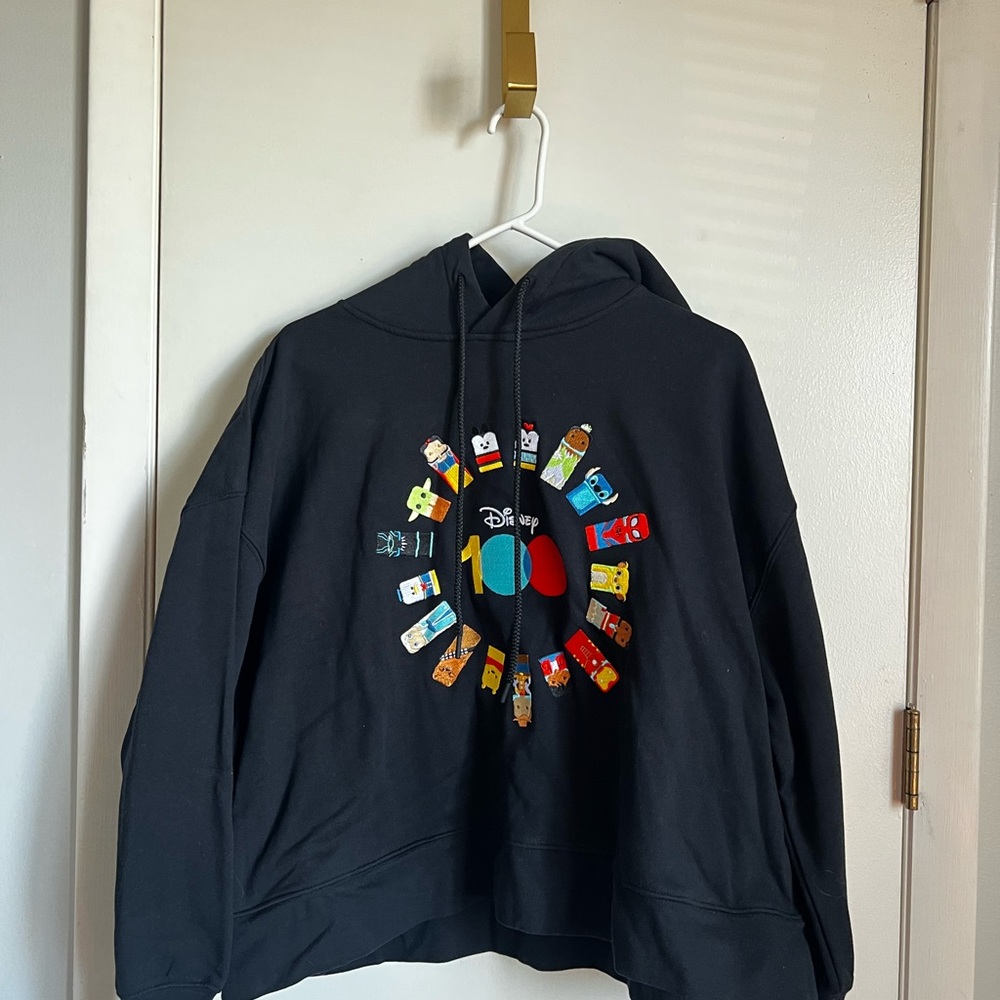 Brand New! Disney Black Hoodie with Colorful Character Graphics!